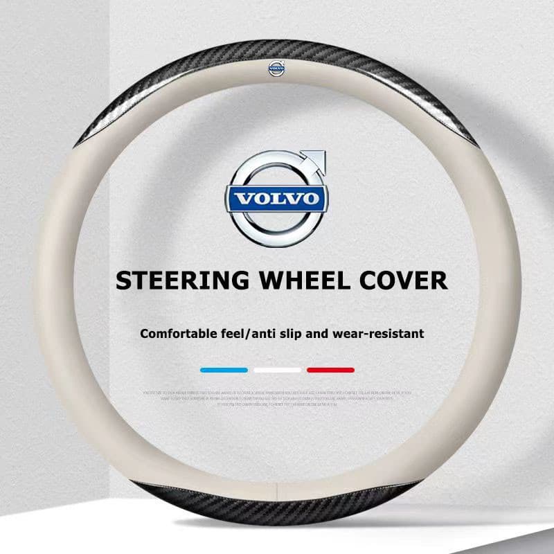Capa protetora de couro para volante de carro, adequada para Volvo XC40 S60 S90 V60 V90 XC60 XC90, capa de volante antid