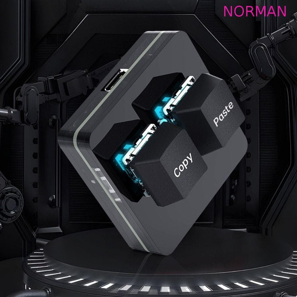NORMAN Personalizado Mini Teclado De 2 Teclas , Pasta De Cópia De Interruptor Vermelho Acrílico ,
