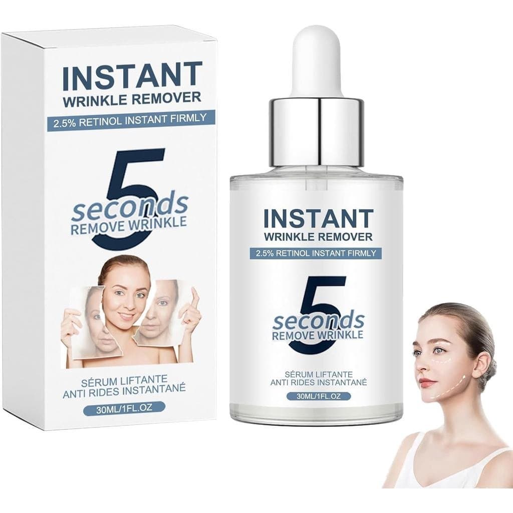Sérum Removedor de Rugas Instantâneo em 5 Segundos, Sérum Anti-Rugas com 2,5% de Retinol para Flacidez Facial, Preenched