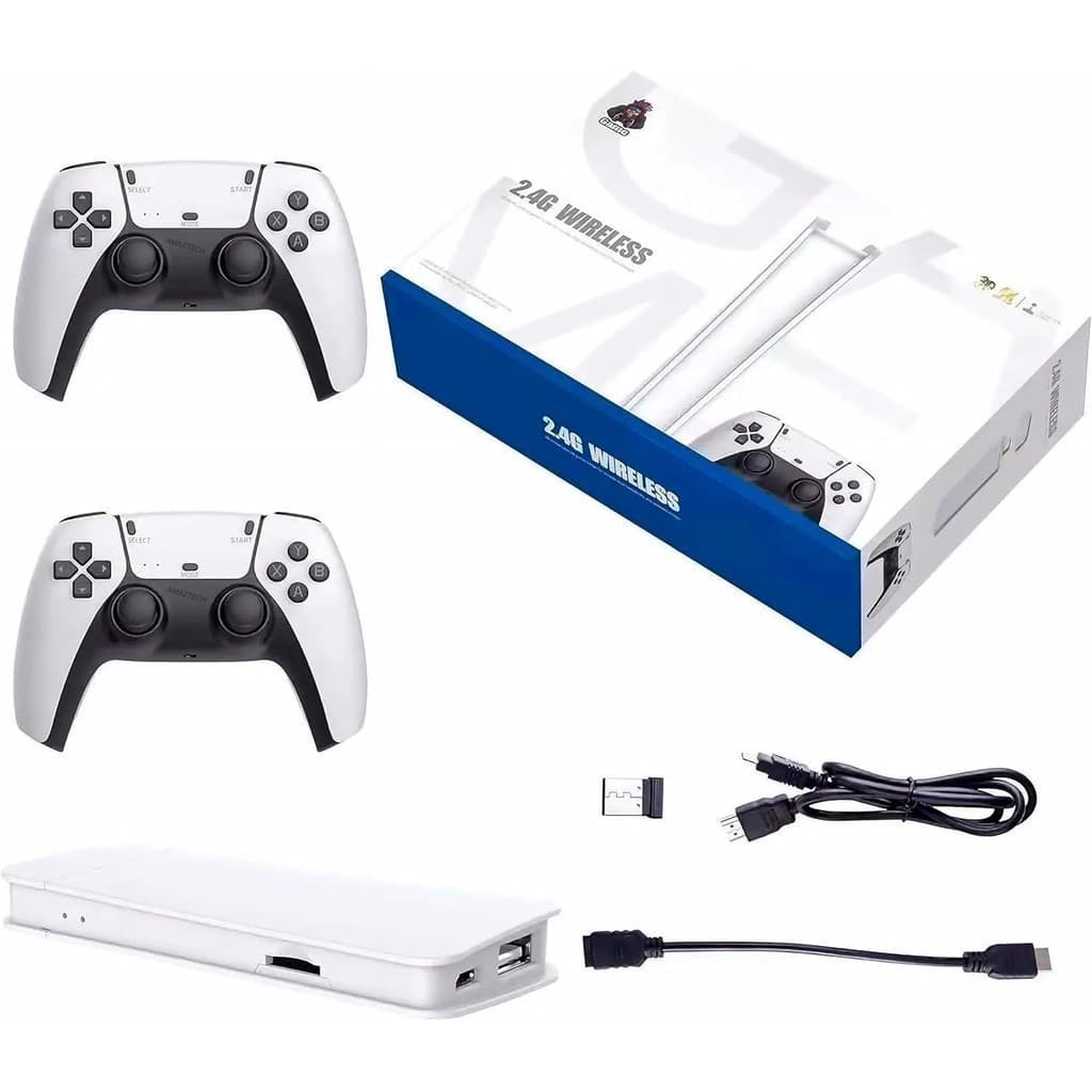 Promoção Game Stick M15 Pro 4K Mais de 30.000 Jogos 2 Controles Sem Fio Original