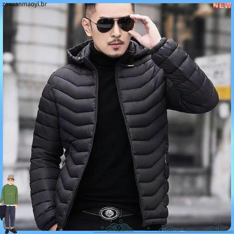 2025 outono inverno novo estilo acolchoado jaqueta acolchoada masculina com capuz jaqueta acolchoada espessada jaqueta q
