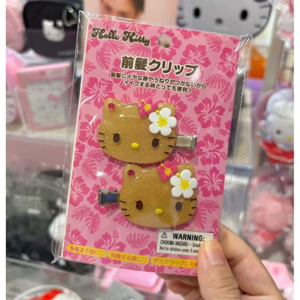 Cor de café gato hairpin menina japonês doce gelo transparente resina Duckbill clipe bonito lado hairpin menina franja c