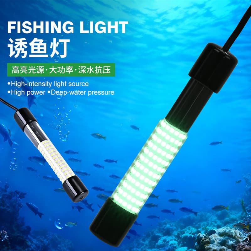 12V luz de pesca subaquática noite pesca luz marinha jangada pesca luz rede de cópia lula vem com peso