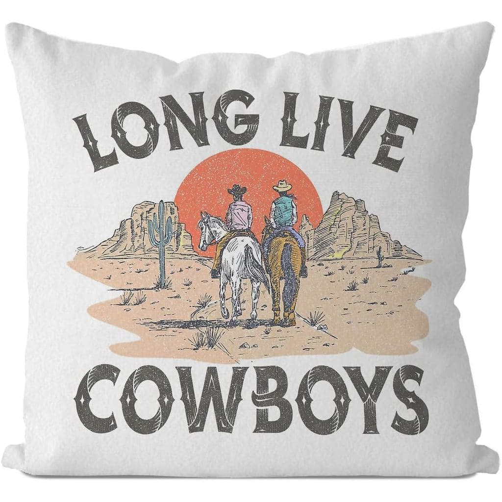 Capa de Almofada IWXYI Western Long Live Cowboy 18X18, Capas de Almofada Decorativas Western Cowboy, Fronha de Almofada