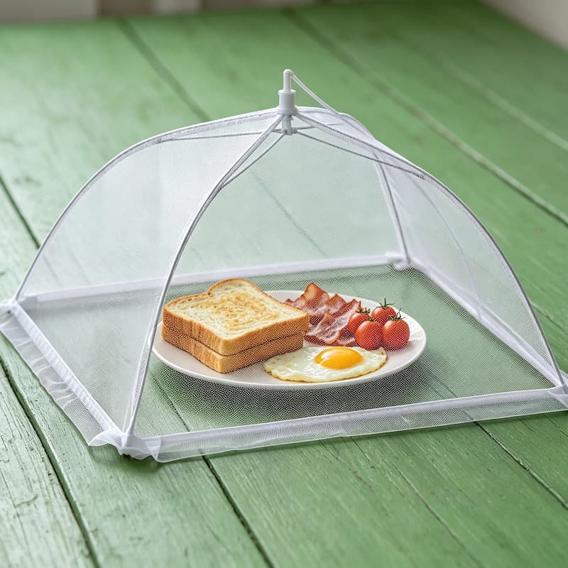 Cobertura para Alimentos Tela Mosquiteira Dobrável 36cm Protege Comida Contra Insetos