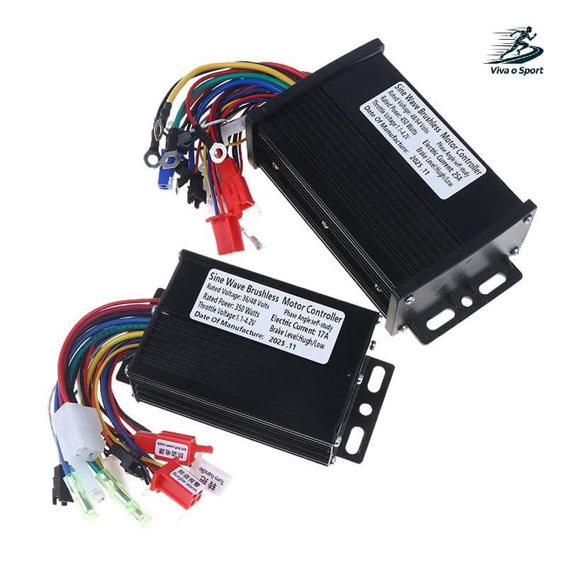 Controlador De Motor Sem Escova De Onda Senoidal 36V 48V 20A-350W-500W Para Bicicleta Elétrica , Compatível Com Conector