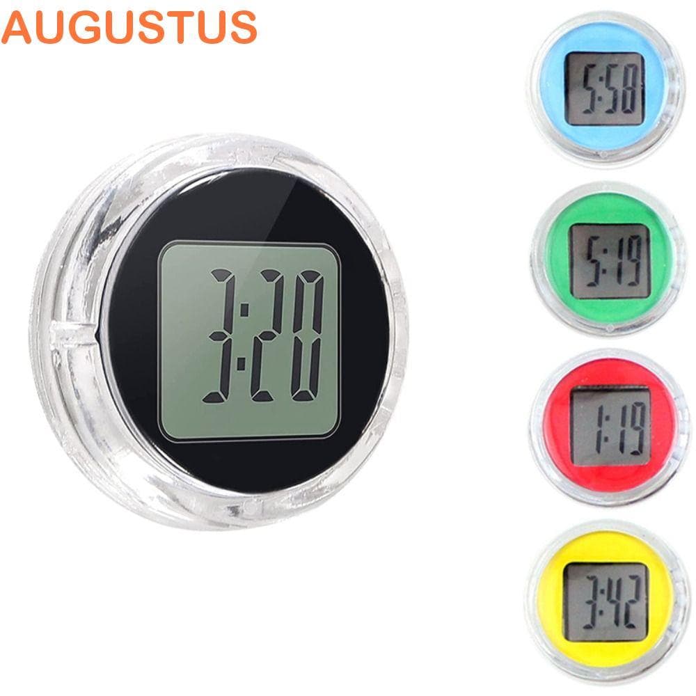 Relógio De Carro AUGUSTUS , Mini Eletrônico Simples Para Motocicleta , Durável À Prova D'água ABS