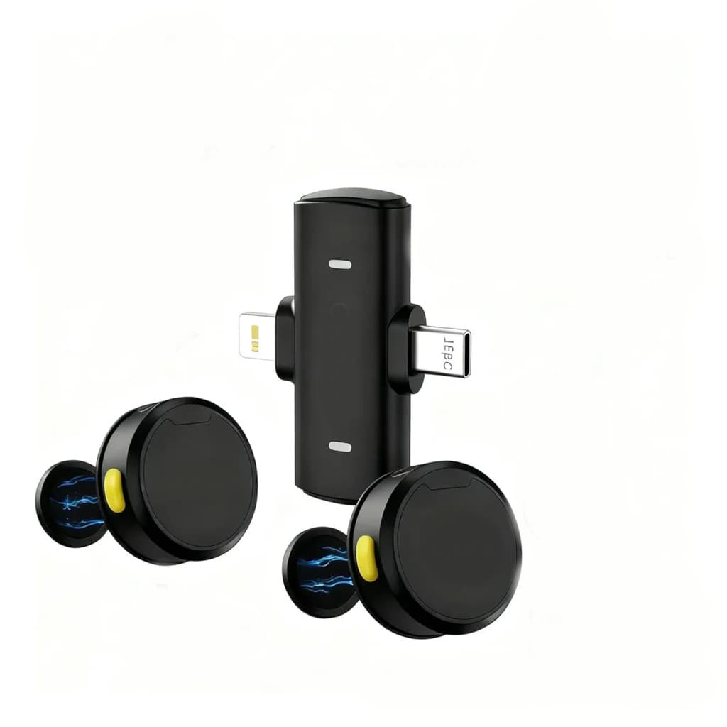 Microfone Lapela Sem Fio P1-AC Duplo iPhone Android