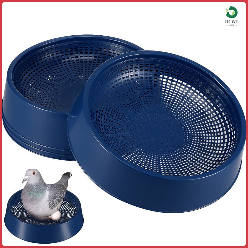 🍽️ 4Peças Ninhos Redondos Plásticos Para Criar Pássaros Azul