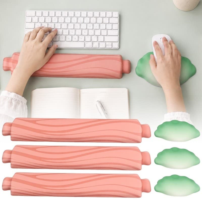 Criativo Bolinho Forma Mouse Almofada De Proteção De Pulso Antiderrapante-Teclado De Silicone Macio Descanso De Mão Dive