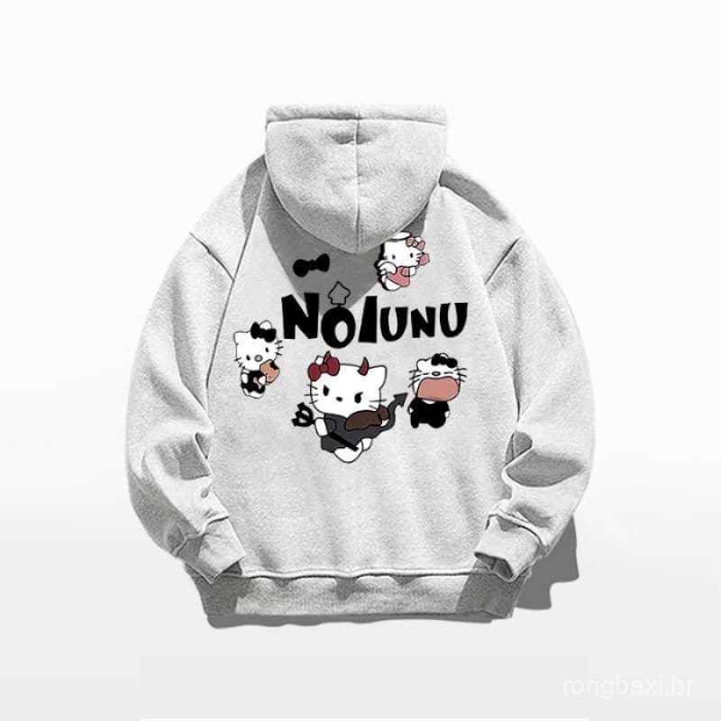 Comércio exterior transfronteiriço moletom de inverno feminino forro de lã comércio exterior olá kitty Taiwan feminino m