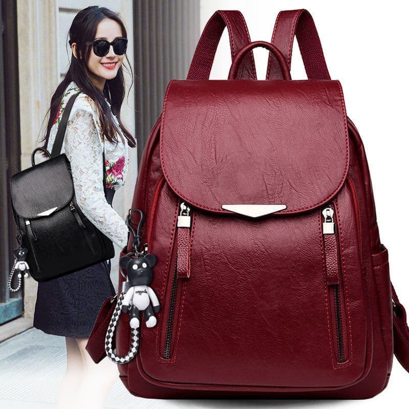 Mochila feminina 2026 novo estilo versão coreana All-Match pequena mochila saco de couro macio Casual moda viagem grande