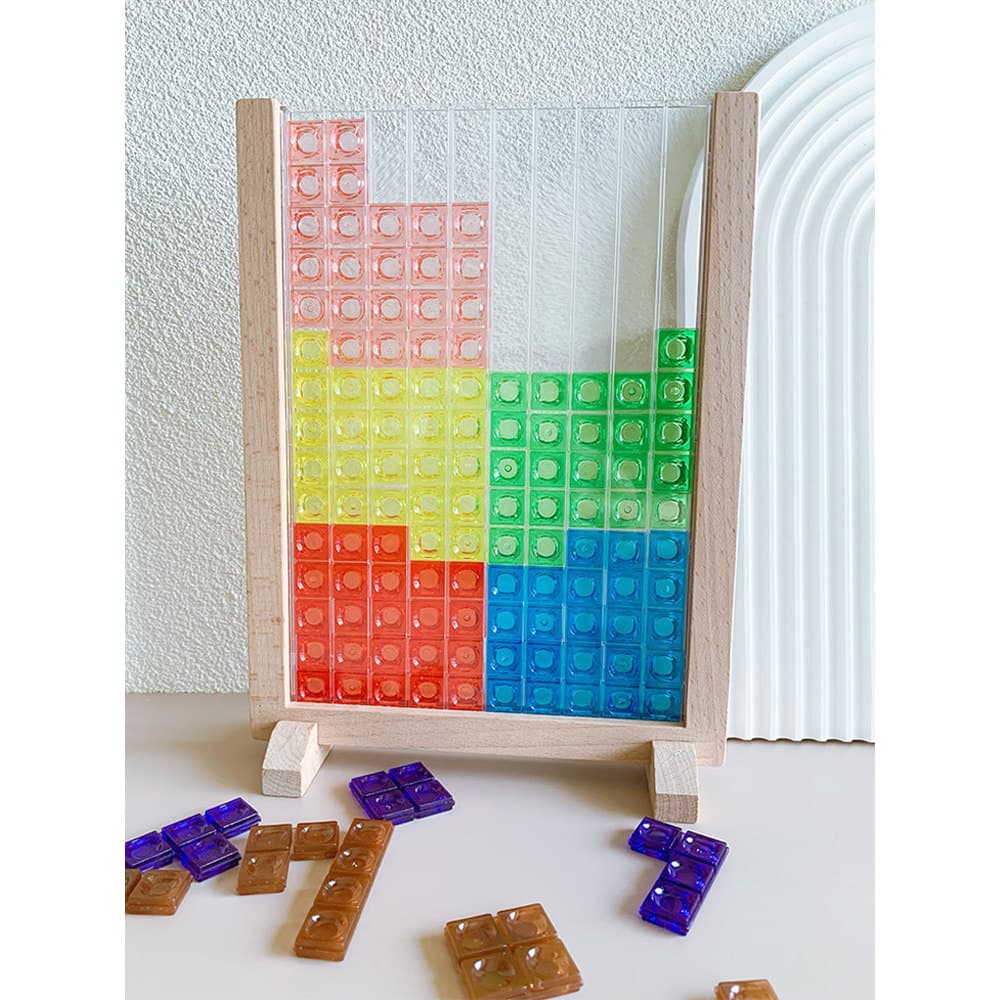 Crianças Tetris blocos de construção quebra-cabeça cérebro pensando treinamento meninos meninas mais de 3 a 6 anos de id