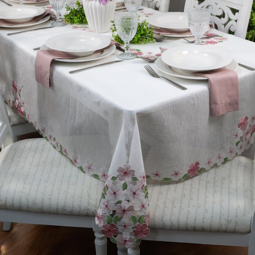 Toalha De Mesa Retangular 6 Lugares Jardim