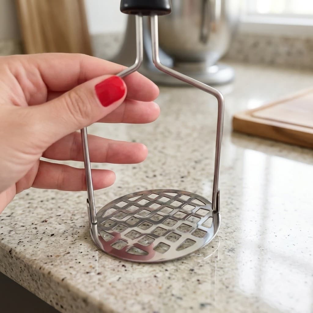 Amassador de Legumes e Batatas Inox Ideal para Papinha de Bebê 👶🍼