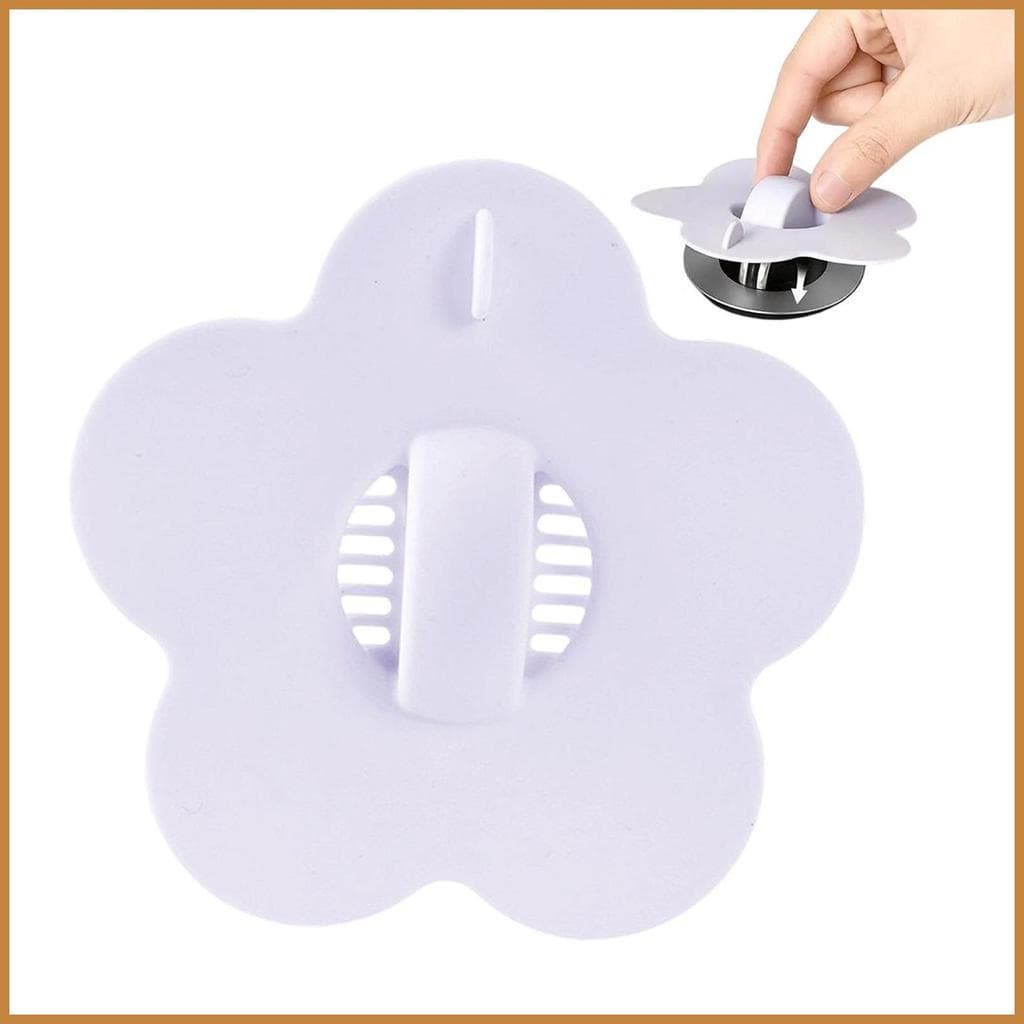 Tampa de silicone para ralo em formato de flor, anti-entupimento, adequada para cozinhas, banheiros e banheiras.