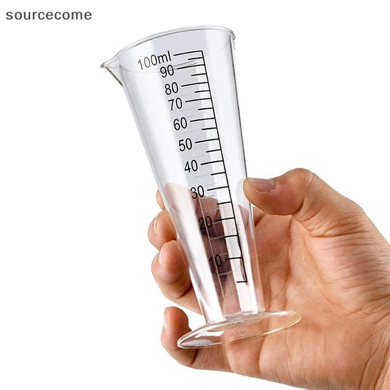 [sourcecome] Copo Medidor De Acrílico De Qualidade Alimentar 100ml Com Escala Sem BPA Para Cozinha , Restaurante , Bouti