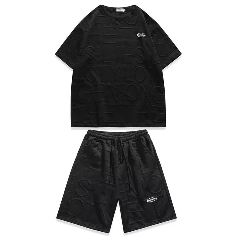 Liberação Pick-up comércio exterior Street Wear camiseta de manga curta masculina verão Waffle tridimensional