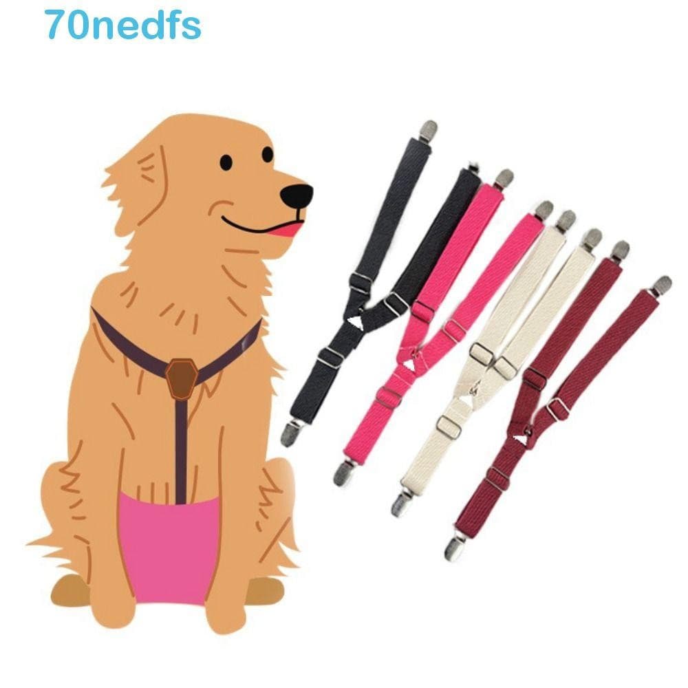 NEDFS Alça Anti-Queda Com Suspensório Para Cães , Clipe De Calças Fisiológicas De Poliéster Colorido Animais De Estimaçã
