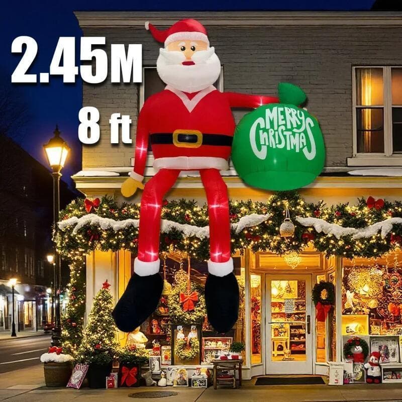 Decorações Infláveis De Quintal De Natal De 8 Pés Para Escalada Com LED Decoração Inflável Ao Ar Livre