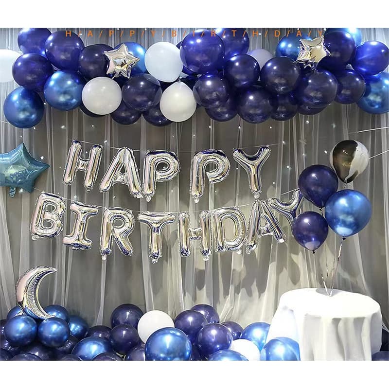 Menino menino bebê decoração de aniversário decoração balão combinação feliz aniversário filme alumínio balão pacote sér