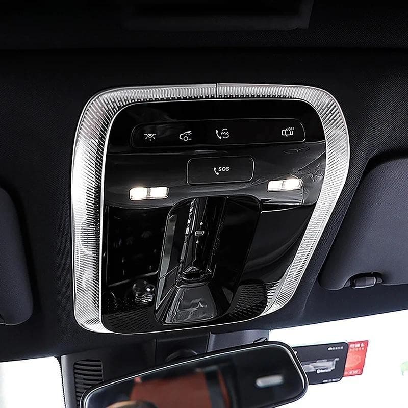 Aço Inoxidável Telhado Lâmpada De Leitura Decoração Capa Guarnição Para Mercedes Benz Classe E W214 2024 Estilo Do Carro