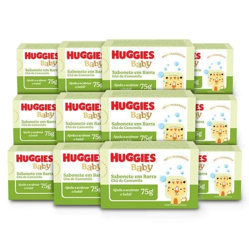 Kit 12 - Sabonete em Barra Huggies Camomila 75g