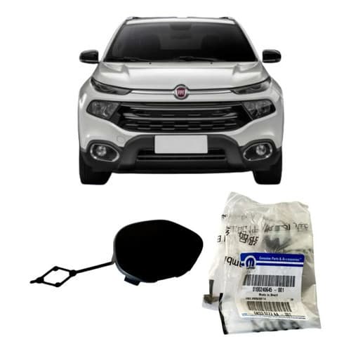 Tampa Furo Reboque Parachoque Dianteiro Fiat Toro 2016 2021