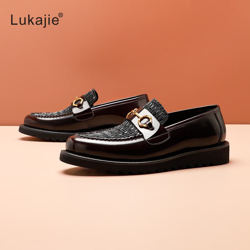 2024 primavera outono novo estilo sapatos de couro casuais masculinos mocassins de um pé sapatos preguiçosos mocassins m