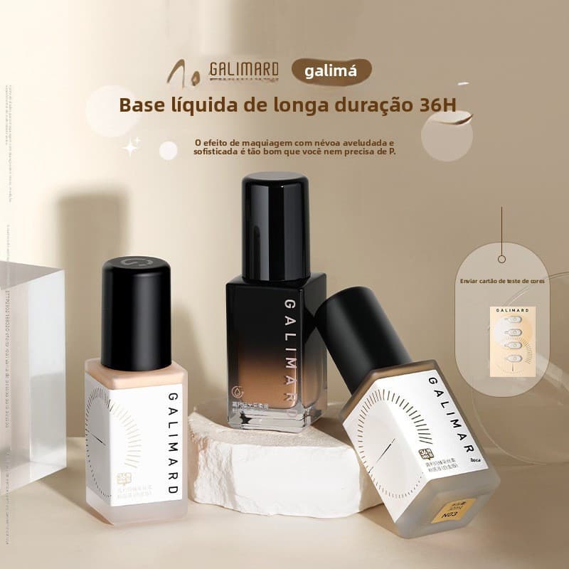 Base Líquida Galima Astaxanthin 3.0 Black Diamond, cobertura de longa duração, à prova d'água e resistente a óleo, adequ