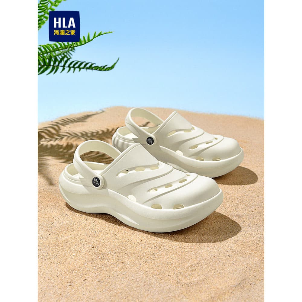 HLA/Hailan House sapatos masculinos 2026 novo estilo de sola grossa buraco sapatos moda masculina Casual respirável Toe-