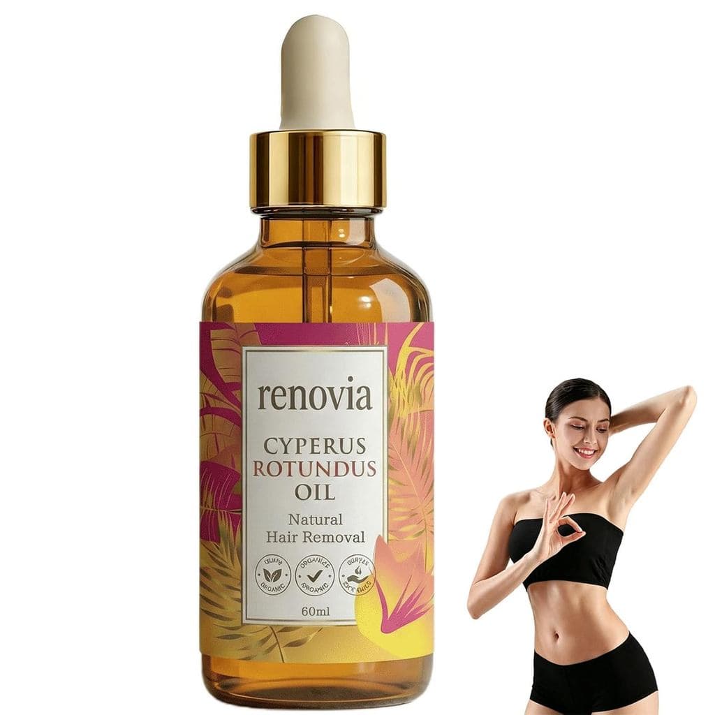 Óleo Renovia Cyperus Rotundus para Remoção de Pelos, Novo Óleo Profissional para Remoção de Pelos 2026, Sérum Renovia Cy