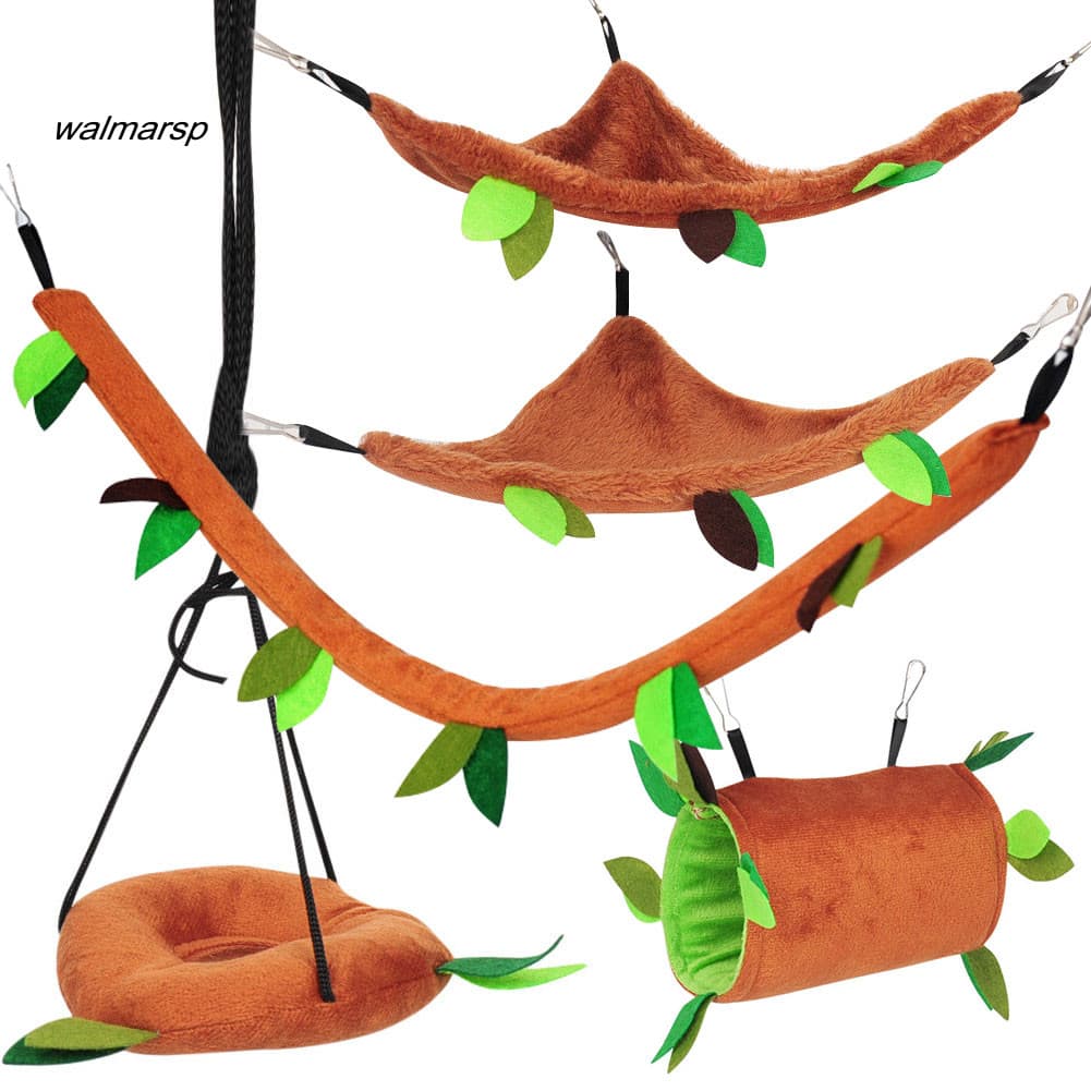 [WMP] 5 Pçs/Set Pet Hamster Esquilo Quente Corda Rede Pendurada Balanço Gaiola Cama Ninho