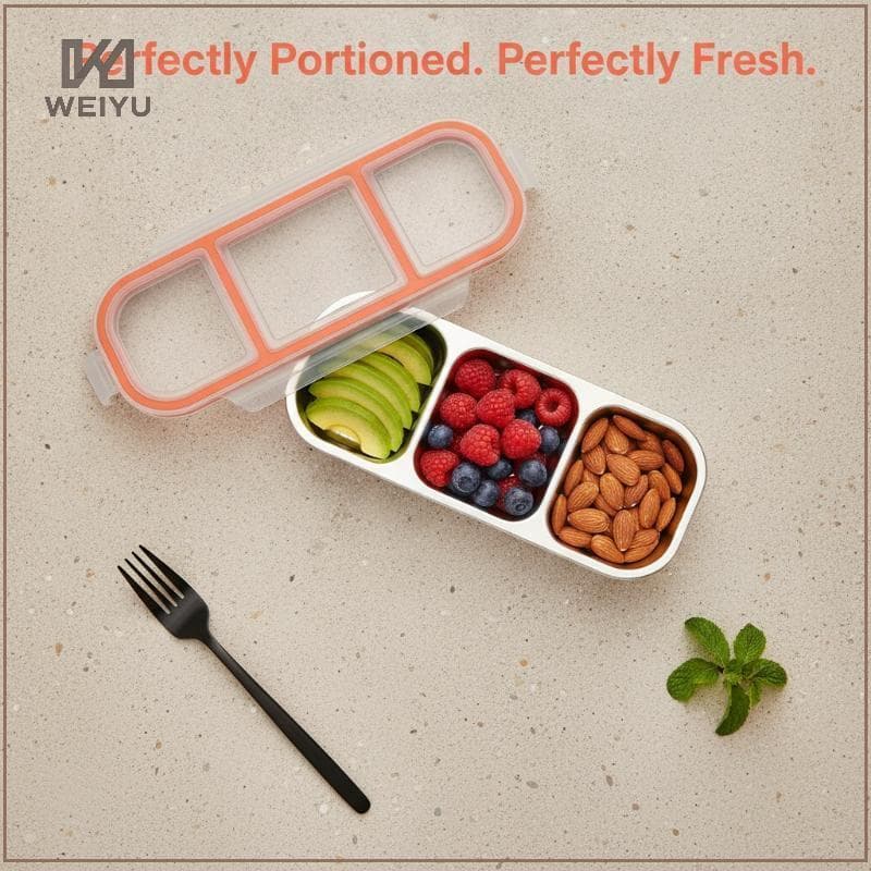 WEIYU 304 Aço Inoxidável Minipartment Lancheira Recipiente De Alimentos Para Micro-Ondas Escritório Luz Refeição Sna Arm