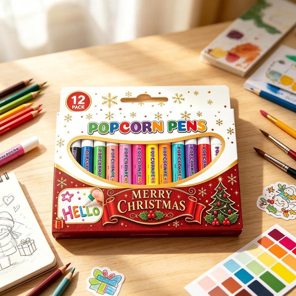 Kit De Caneta De Arte Em Relevo 3D , Pintura DIY , Canetas De Pipoca Para Cartões , Scrapbooking E Projetos Criativa aop