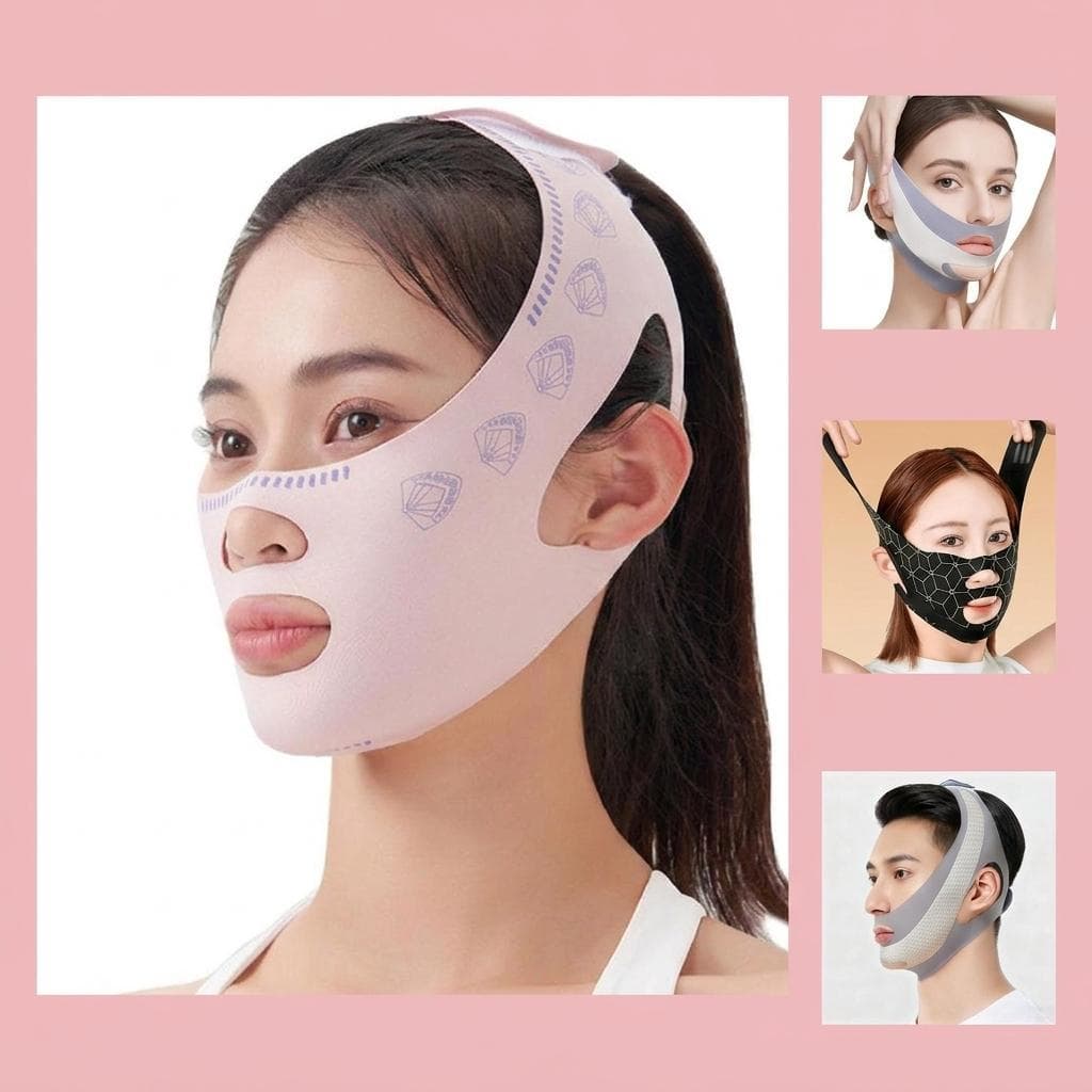 V Rosto Máscara Facial Dormir Não Traço Pele Muito Elástica Reutilizável Cinto Cuidados Ferramenta Linha X5N8