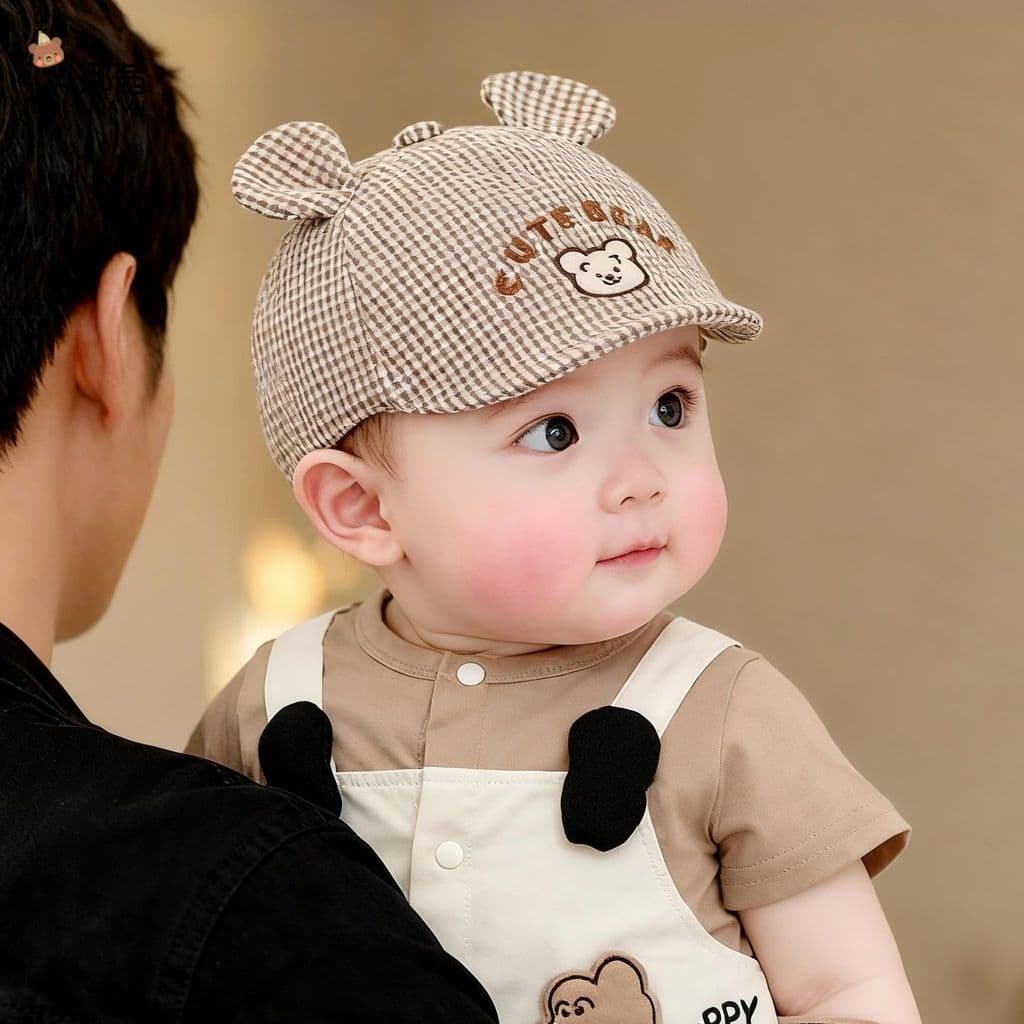 Chapéu de bebê para primavera e outono, estilo fino, boné de bico de pato para menino, chapéu de sol infantil, chapéu de