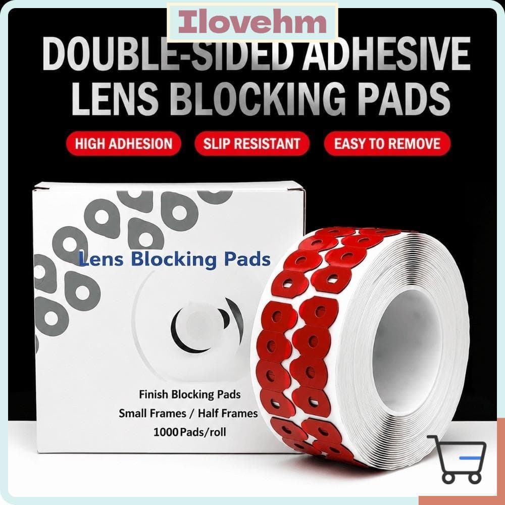 Almofadas De Bloqueio De Borda De Lente LUCKY-ILOVEHM , Adesivo Óptico Vermelho Dupla Face , Antiderrapante