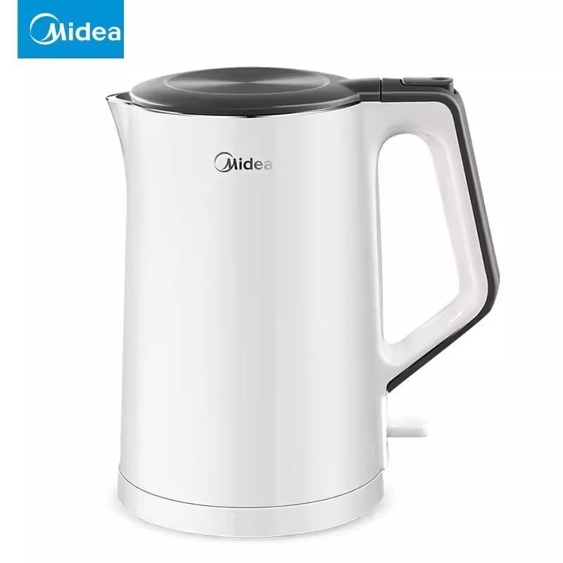 M Midea Chaleira Elétrica Chaleira de Aço Inoxidável Chaleira de Grande Capacidade Dupla Camada Anti-Queimadura
