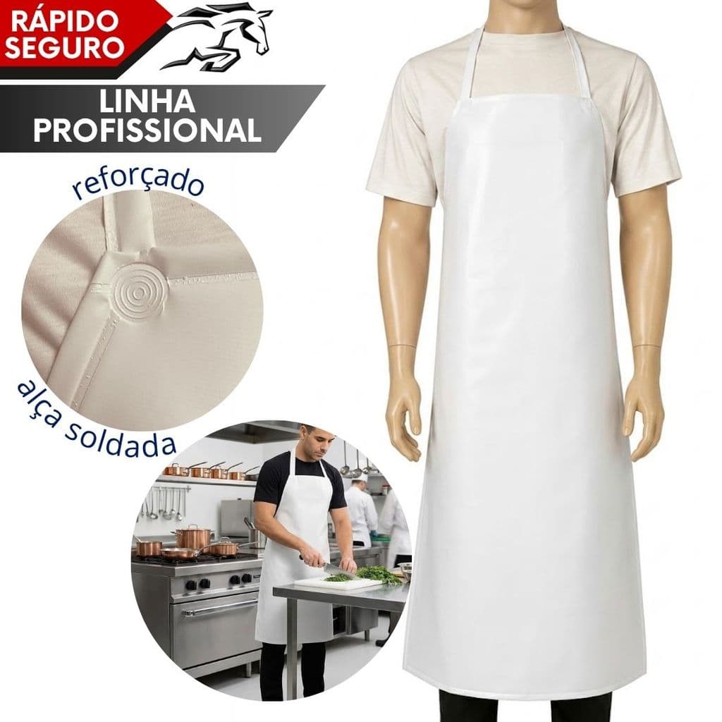 Avental PVC Industrial Profissional Açougueiro Restaurante Cozinha Peixaria Padaria
