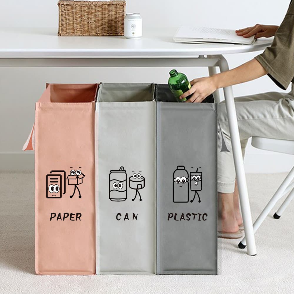 Bolsa de armazenamento impermeável feita à mão por Doudou, saco de lixo de grande capacidade, bolsa ecológica dobrável d