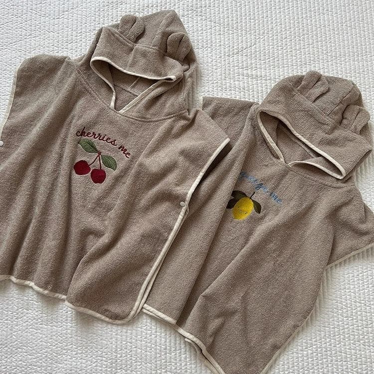 Capa de toalha de banho infantil, roupão com capuz de algodão puro para bebê, toalha absorvente de banho de natação