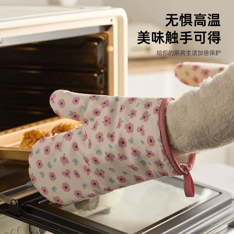 Luvas Anti-escaldantes engrossadas forno de cozinha doméstico forno de microondas luvas especiais isolamento térmico coz