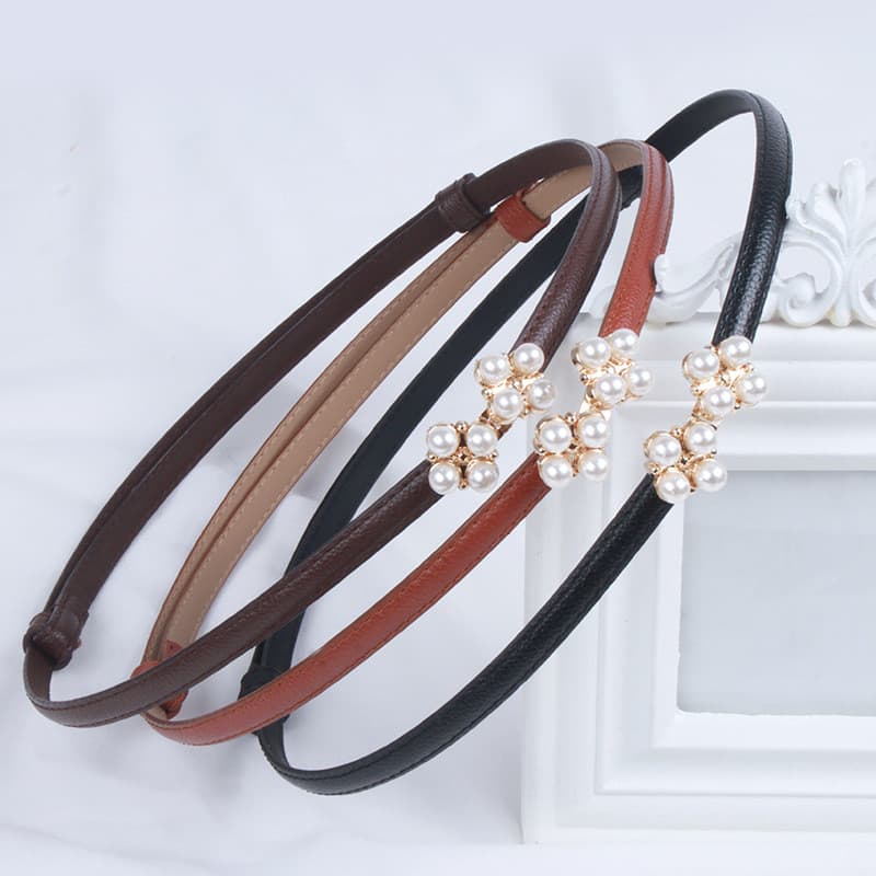 Cinta De Pérola Para Cós Feminino , Alça Preta Elástica , Par Decorativo Com Saias