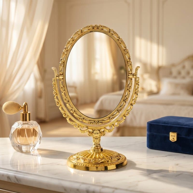 💍 Acessório de Maquiagem com design Europeu para Casa, acabamento tom