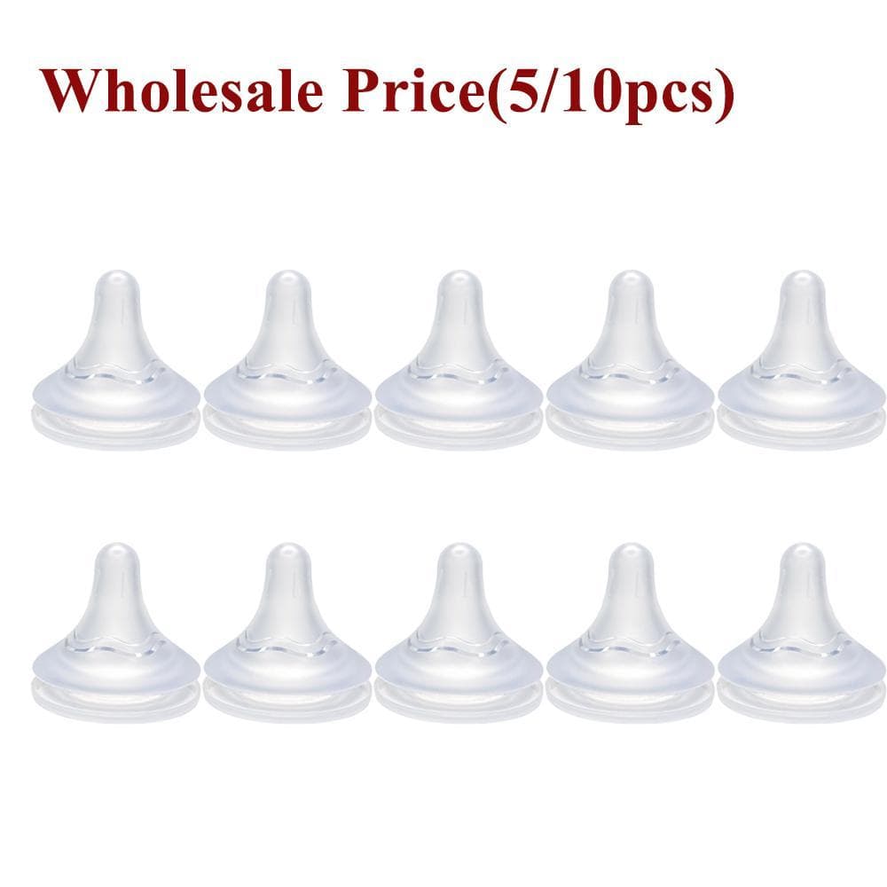 Preço De Atacado Chupeta De Pescoço Largo 5cm Substituição Tetinas Silicone Líquido Fosco Anti Cólica BPA Livre Bayi Bot