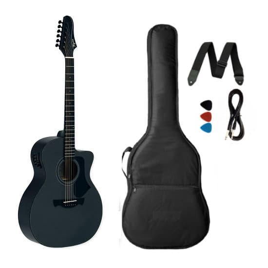 Kit Violão Elétrico Tagima Grand Auditorium Rio Negro MDSVS