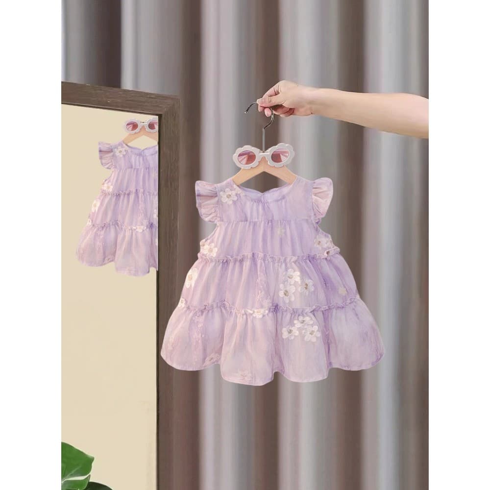 Meninas vestido de verão vestido de verão 2026 novo estilo crianças verão gigante lindo vestido de princesa versão corea