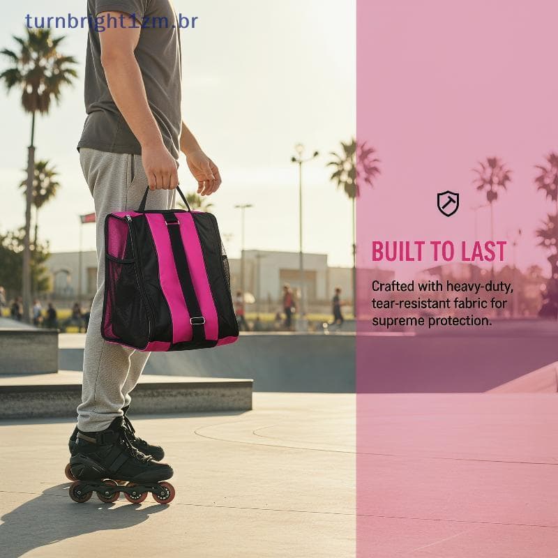 Bolsa De Transporte Portátil Para Skate , Crianças , Armazenamento Respirável De 3 Camadas Aventuras De Patinação BR