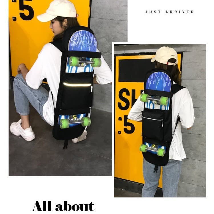 Leve dobrável duplo balanço Longboard Land Chong skate elétrico mochila profissional All-Match saco de skate